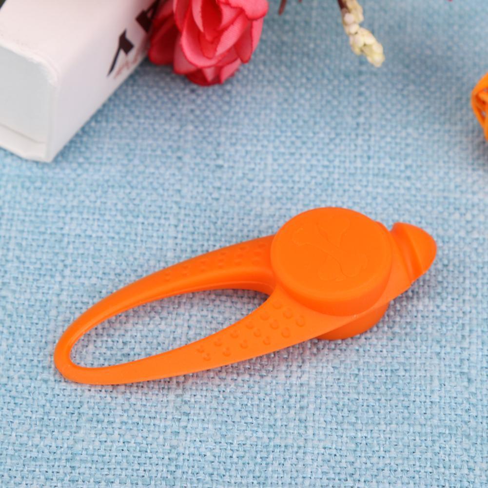 Silicone Light Pet ID Name Tag Dog Cat Anti-Lost Card Collar Pendant(Orange