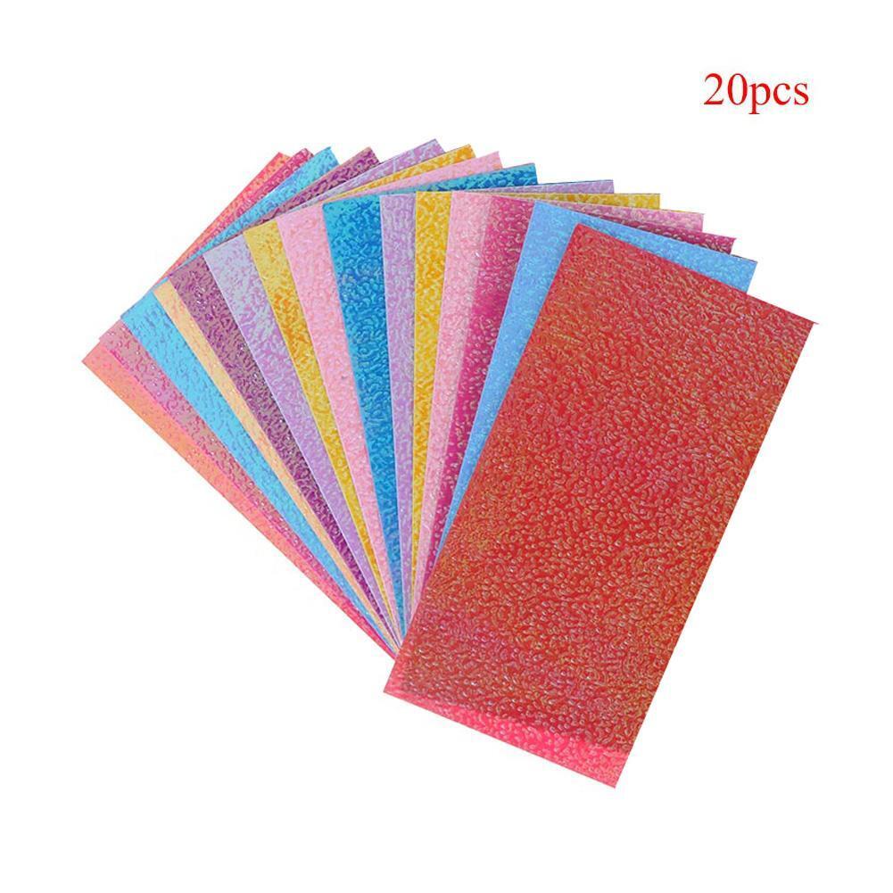 20pcs/set Rectangle Origami Papers Shining Folding Solid Papers for DIY(2)