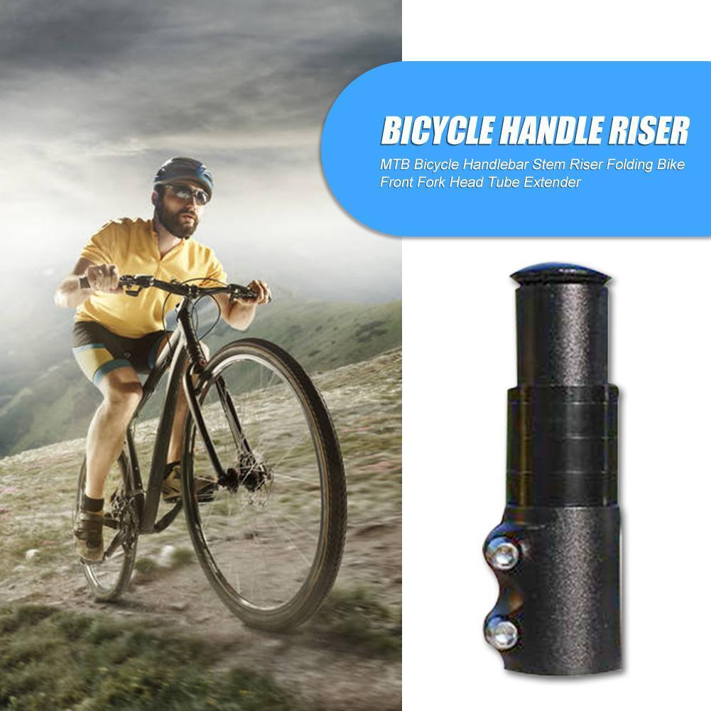 MTB Bicycle Handlebar Stem Riser Folding Bike Front Fork Extender (Black)