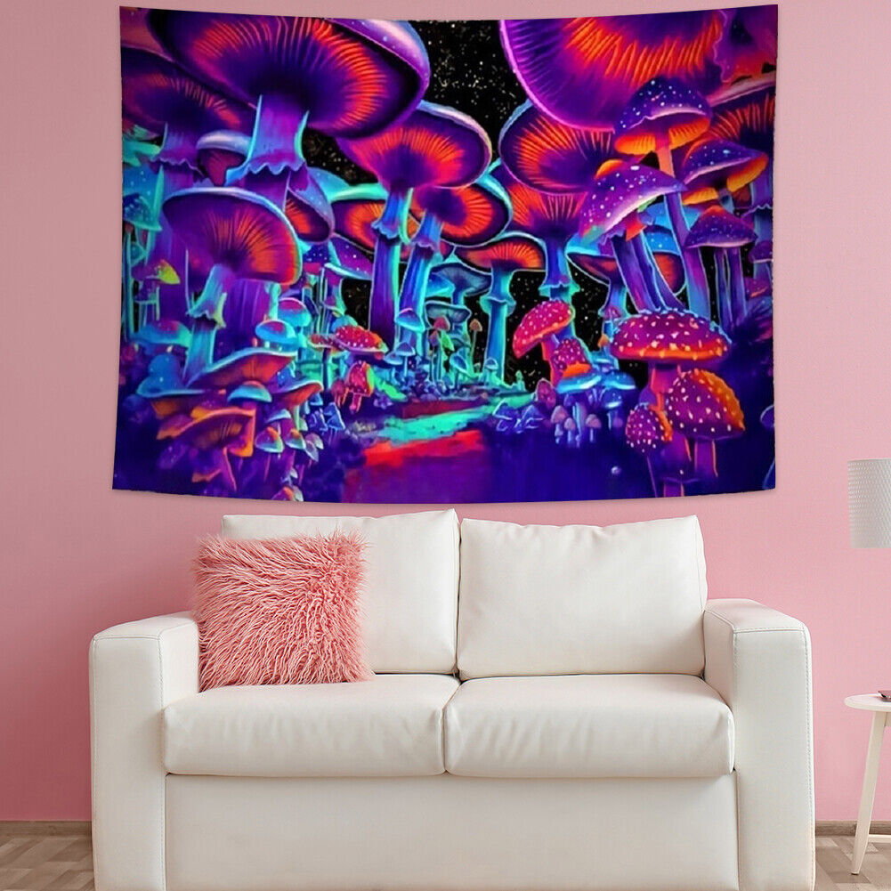 Multifunction Mushroom Wall Tapestry Hanging Blanket Beach Camping Carpet
