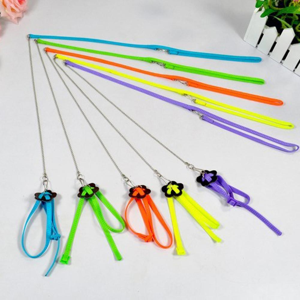 Bird Parrot Adjustable Harness & Leash Anti-bite Multicolor Light Soft