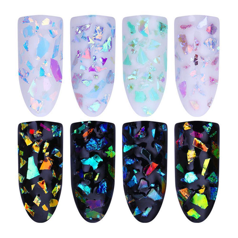 Paillette Fashion Fluorescent Sequins Nail Glitter Manicure Decor Glass Paper