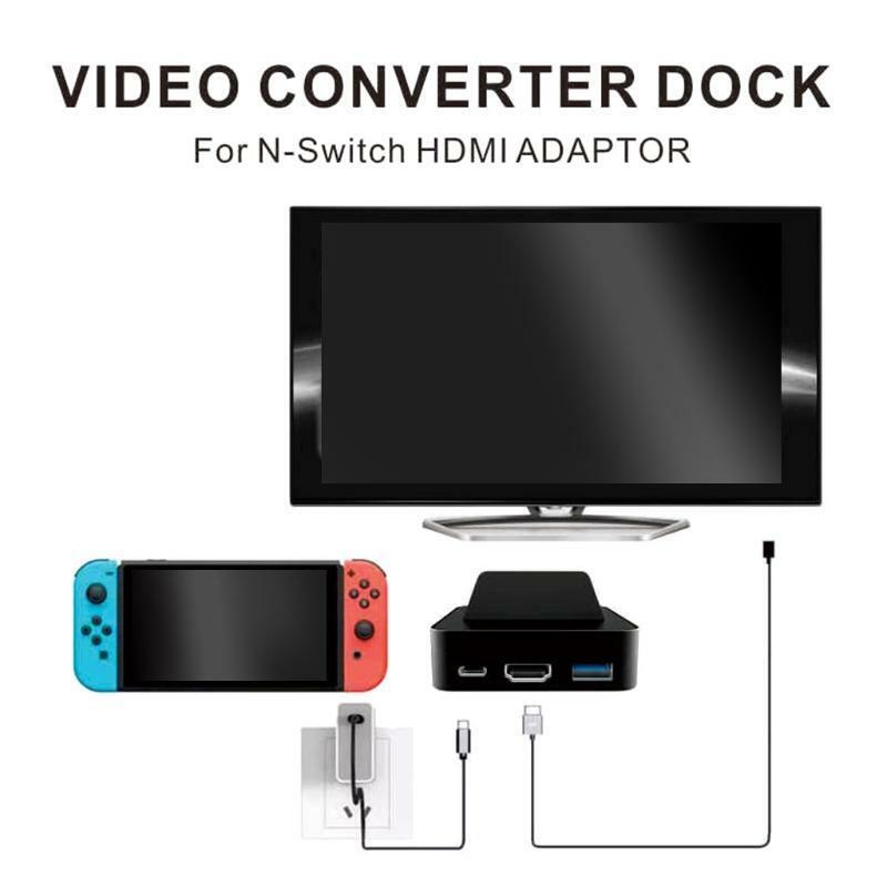 Portable Switch Dock Mini NS Charging Stand Video Converter Dock Compact TV Dock