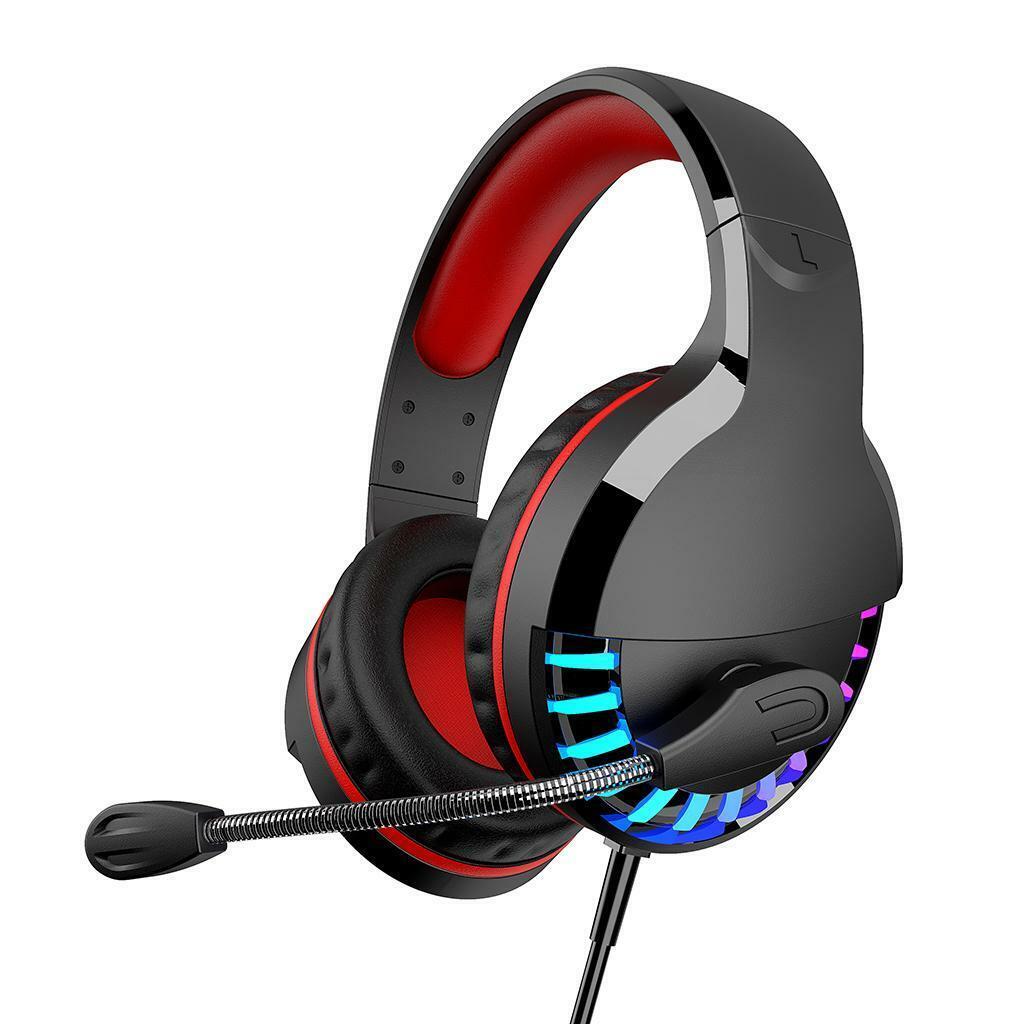 M18 Heavy Bass Colorful Gaming Headset RGB Headphones Soft Earpads with Mic