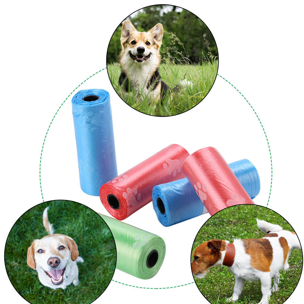 Pet Dog Waste Bags Dispenser Collector Holder Clean Puppy Poop Bag Outdoor