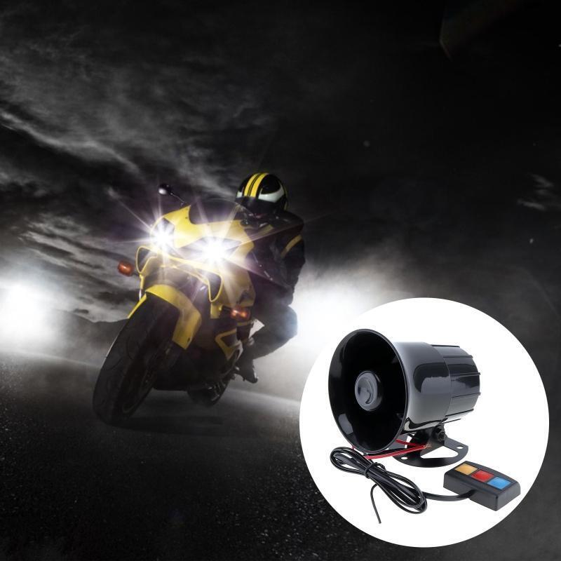 Car Siren Horn 3 Tones Siren Police Speaker Amplifier Sound Horn Loudspeaker 12V