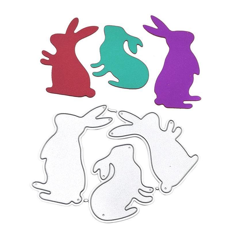 Delicate Rabbits Metal Cutting Dies for DIY Card Making Journaling Decorations