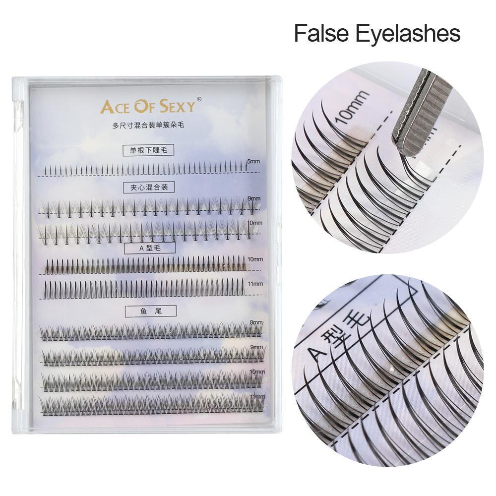 A Type False Eyelashes Individual Eyelashes Extension Faux Mink Hair Mixed Type