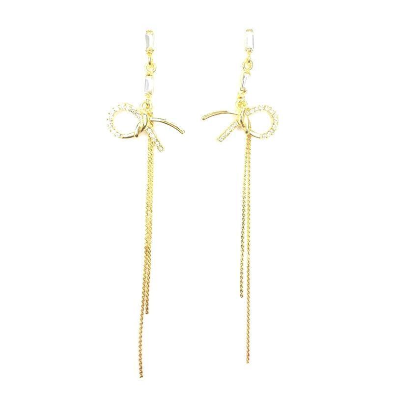 2 Pcs Long Tassel Dangle Drop Earrings Trendy Fashion Jewelry for Women Lady