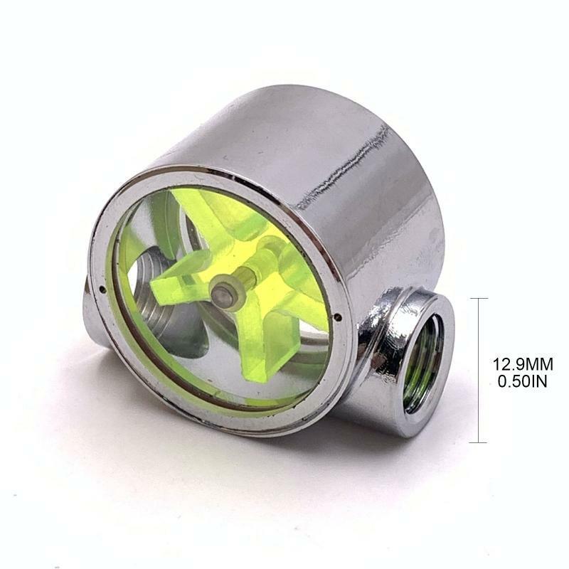 5 Impellers Flow Meter Indicator G1/4" Thread Female to Female Flow Meter Indica