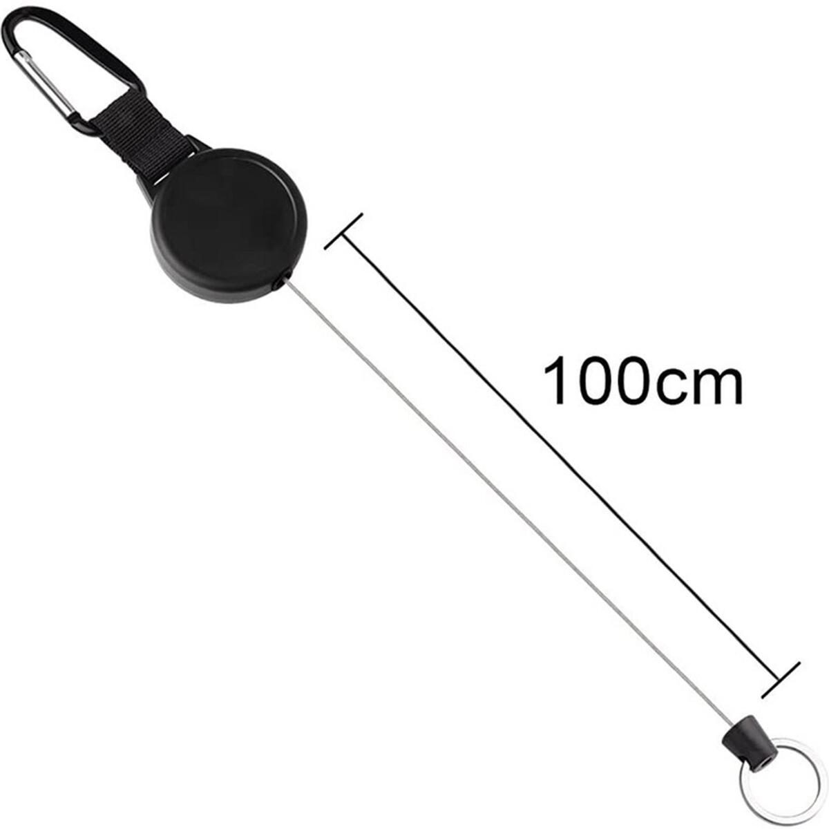 Retractable Badge Holder ID Card Holders Carabiner Key   Outdoor
