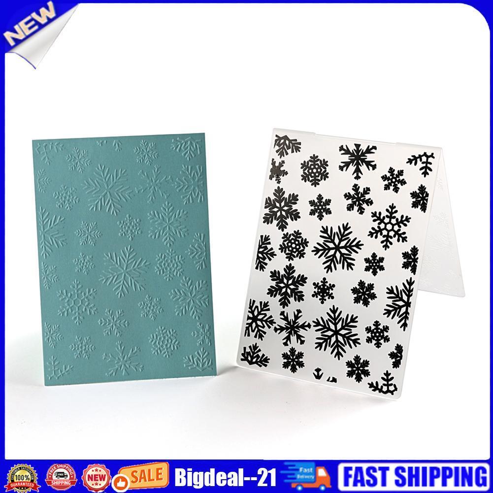 Christmas Snowflake Plastic Embossing Folder for Scrapbook DIY Album Card
