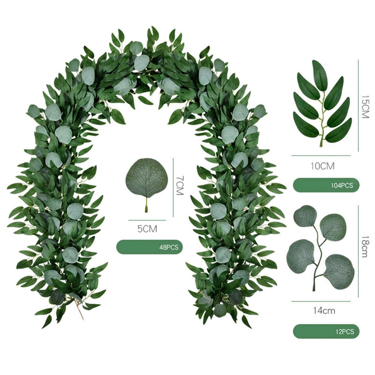 Eucalyptus Garland Greenery Leaves Vines Plants for  outdoor decorationation