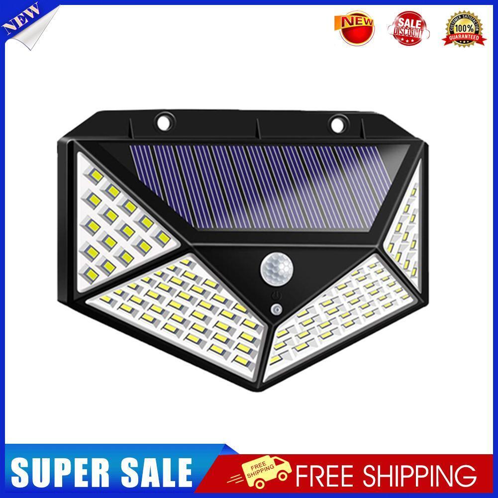 1pc 100LED Solar Wall Lamp Waterproof Garden Wide Angle Motion Sensor Light