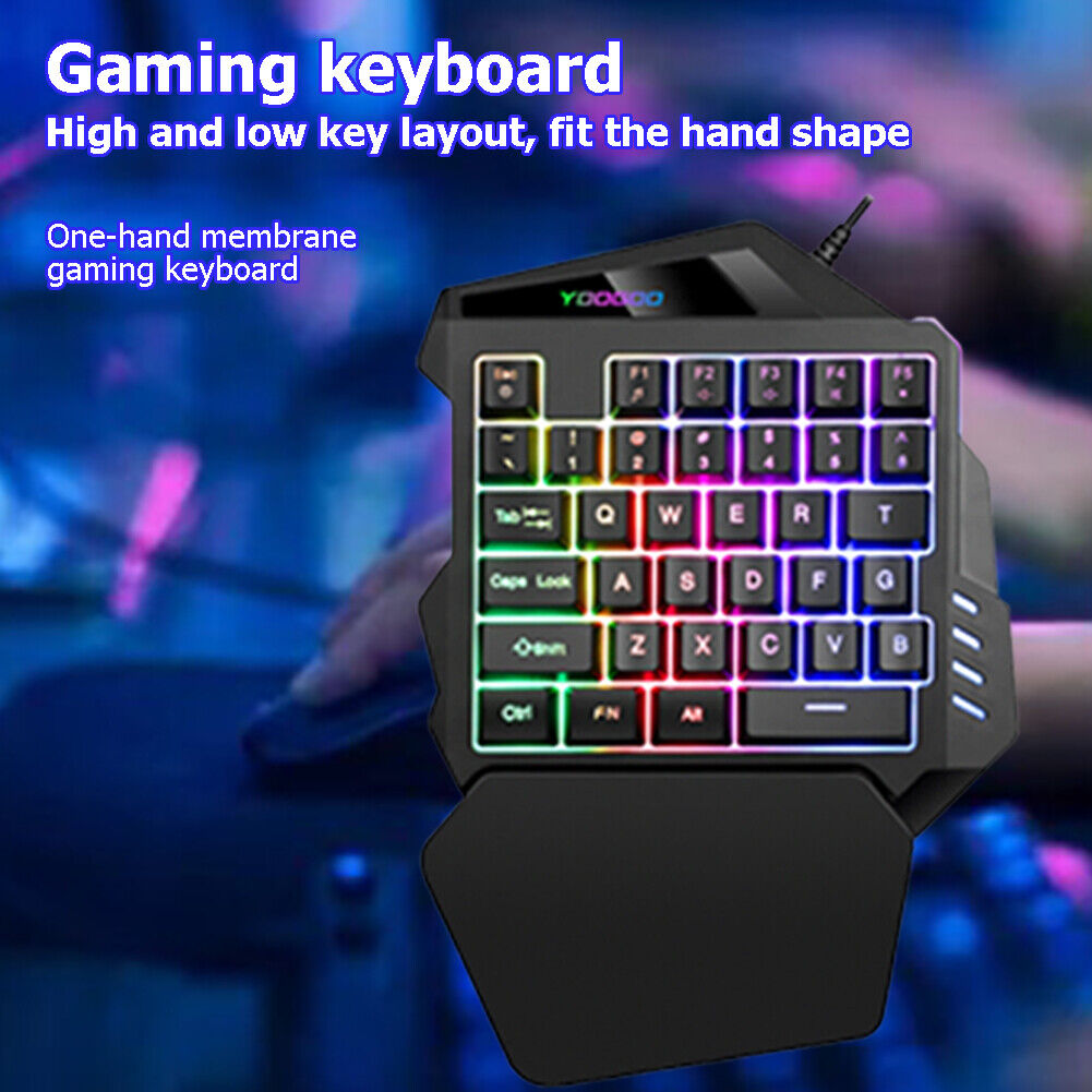 G94 One Handed Gaming Keyboard 35 Keys Wired Membrane Gaming Keypad for PC