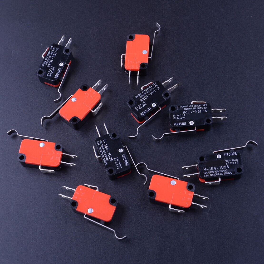 10pcs Micro R Hooked Lever Actuator Type Limit Switch SPDT V-154-1C25 li