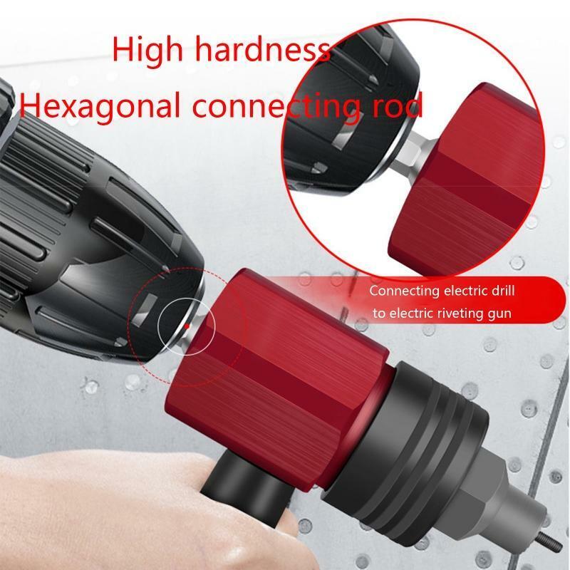 Portable Riveting Tool Riveting Drill Adapter Hand Tool Kit Insert Nut Tool