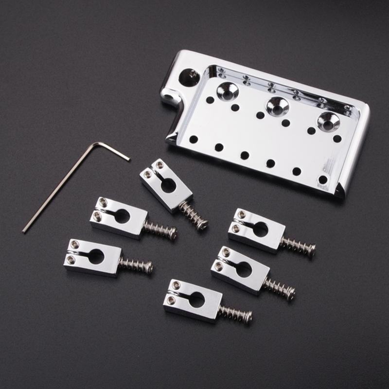 Guitar Bass Fixing String Bridge Saddles Tailpiece for Electric Bass Replacement