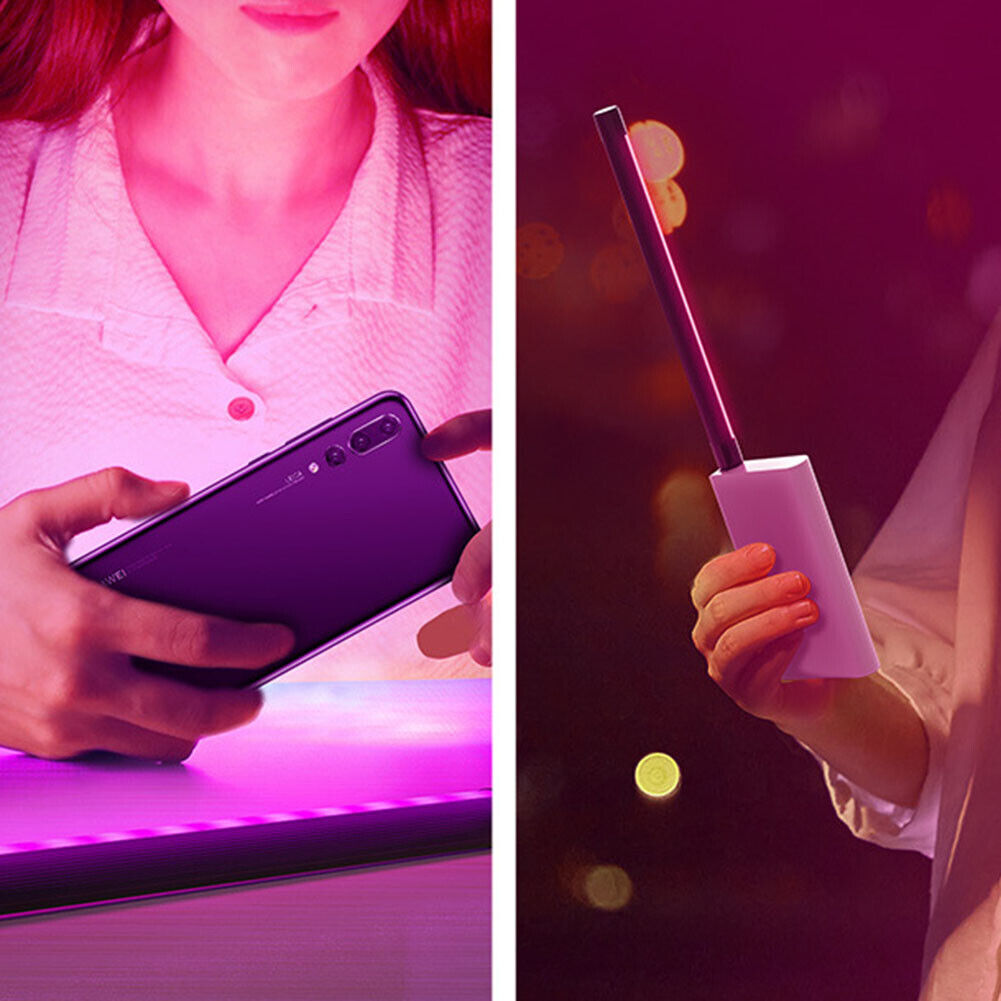 Portable LED Fill Light RGB Atmosphere Photo Selfie Lighting Stick (20cm)