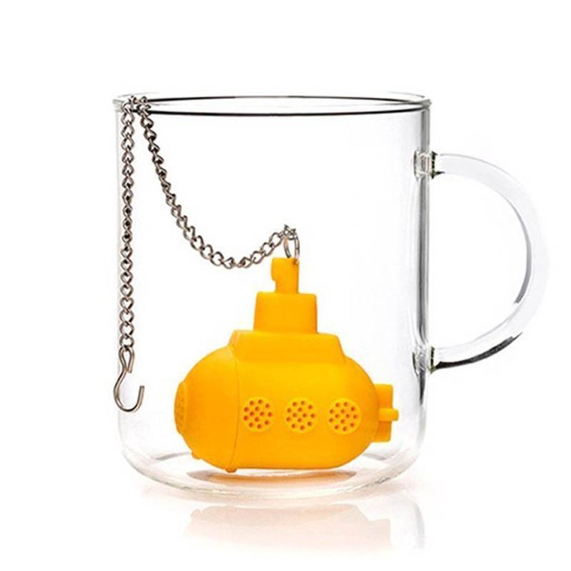 Submarine-Shape Tea Infuser Strainer Soft Silicone Tea Bag Leaf Filter Diffuser