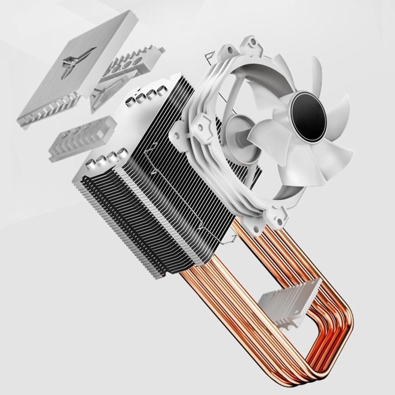 RGB CPU Cooler Fan Silent PWM Fan Chassis Radiator for intel/amd/LGA 775/1156