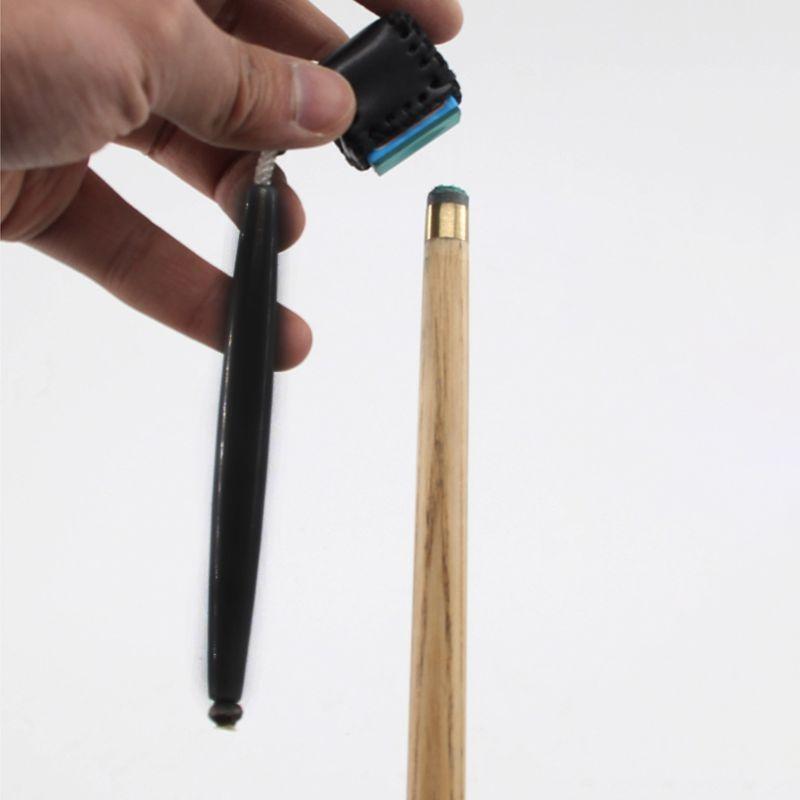 PU Billiard Ball Pool Cue Chalk Holder Pen Cute Design Slip-In Cue Stick Chalker