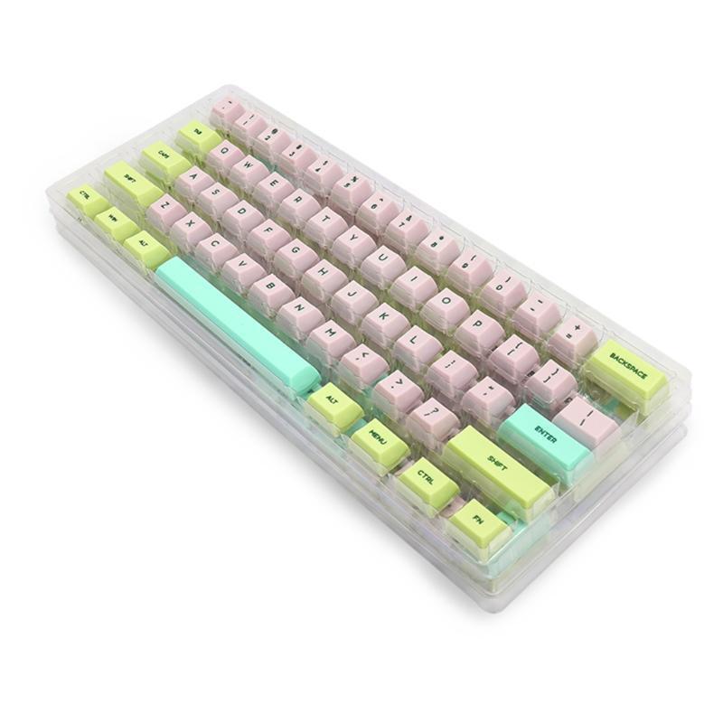 Silicone Waxy Pink Keycap GK2 Profile for Mechanical Keyboard Keycap GK64 tda68