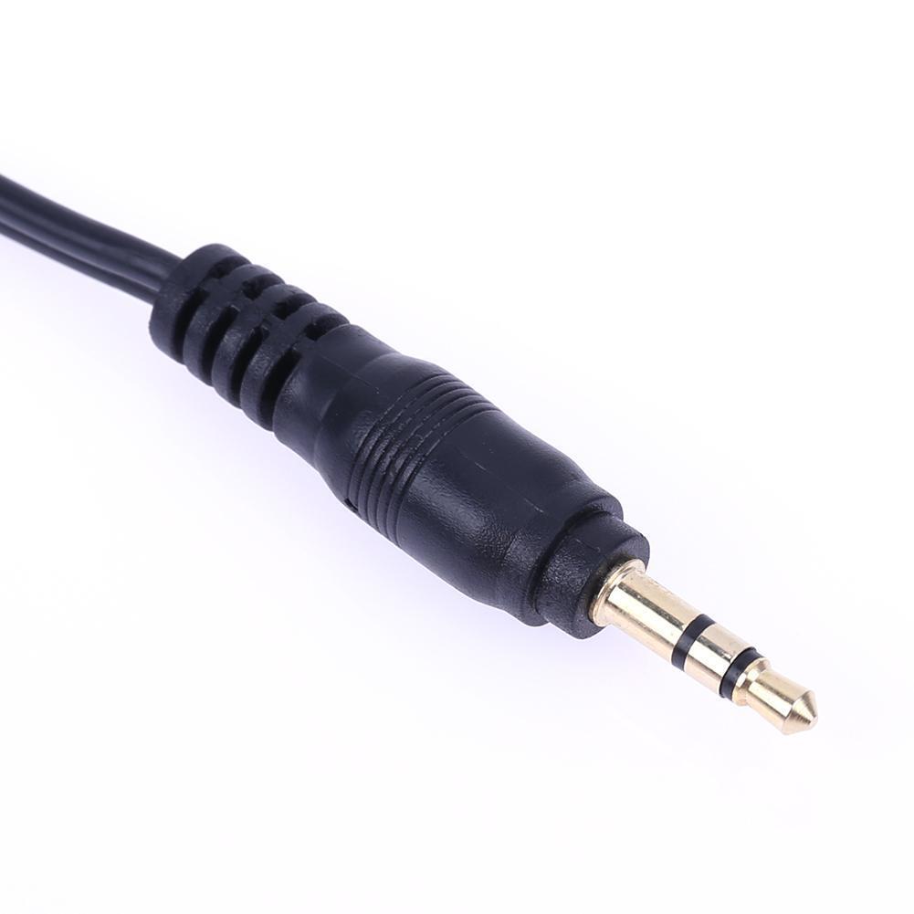 3.5mm 1 Male to 2 Female Y Splitter Stereo Extension Audio Cable (Black)