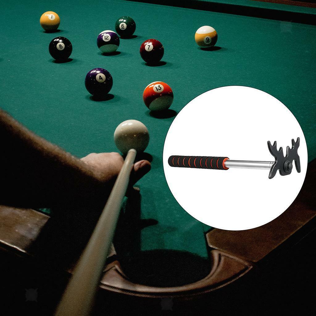 Billiards Pool Cue Stick with Removable Plastic Bridge Head Accessory