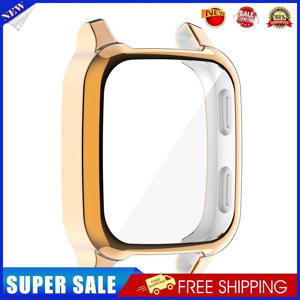 TPU Full Bumper Cover Screen Scratch Case for Garmin Venu Sq (Rose Rold)