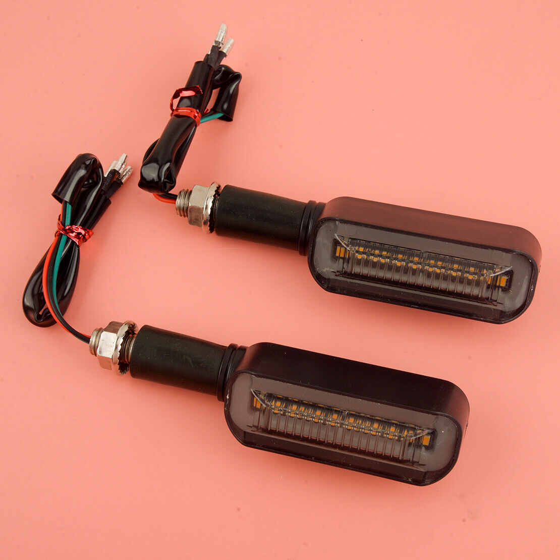 2x Sequential Amber LED Turn Signal Light Indicator White Ruunig Tail Lamp Part
