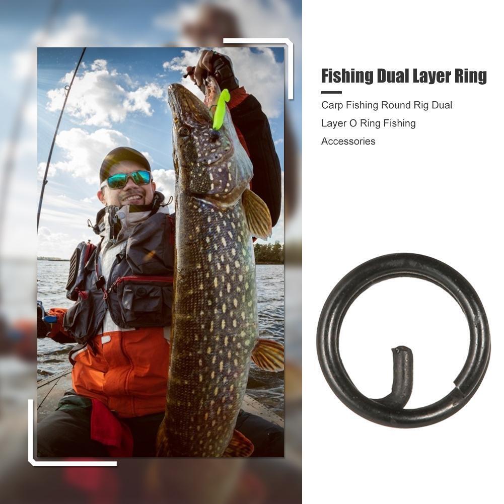 30pcs Carp Fishing Round Rig Dual Layer O Ring Fishing Tackle Accessories