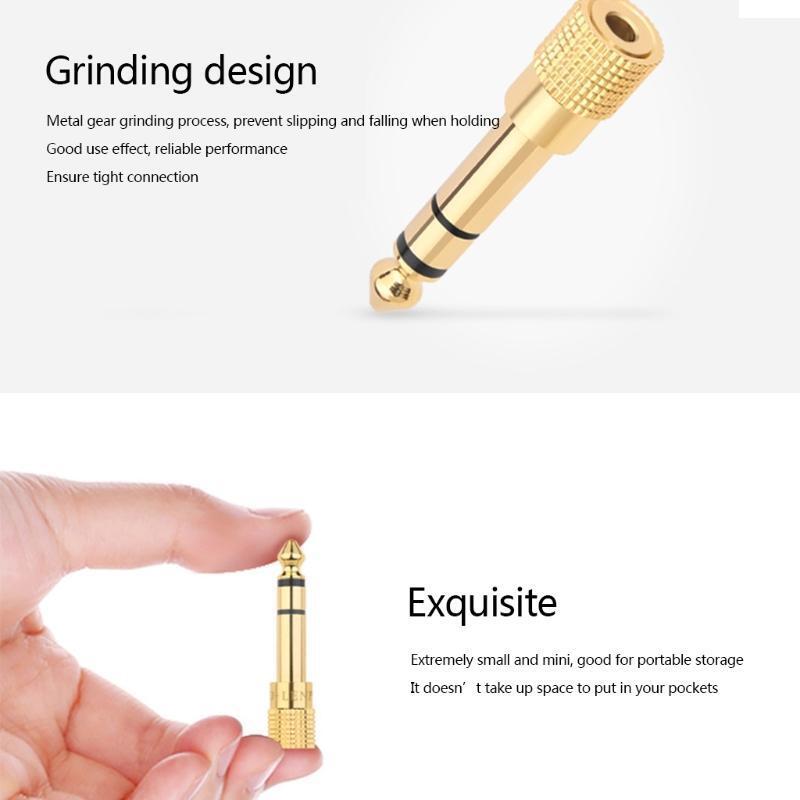 Jack 6.35mm Male To 3.5mm Female Adapter Connector Headphone Audio Adapter