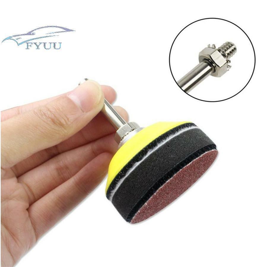 100pcs 2inch Sanding Disc Sand Paper Hook Loop Sander+Backer Pad+M6Drill Adapter