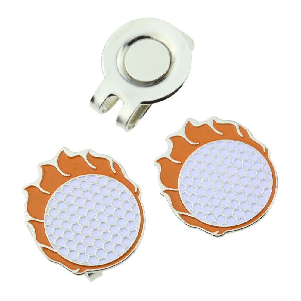 Stylish Golf Ball Magnetic Alloy Hat Clip With Golf Ball Marker Sturdy 1 Pc