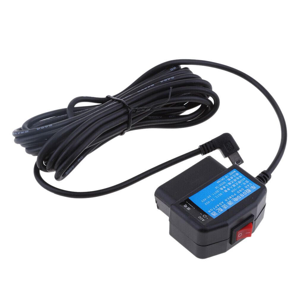 New 12/24V to 5V/3A    Cam Hardwire Kit with Mini USB Head Cable