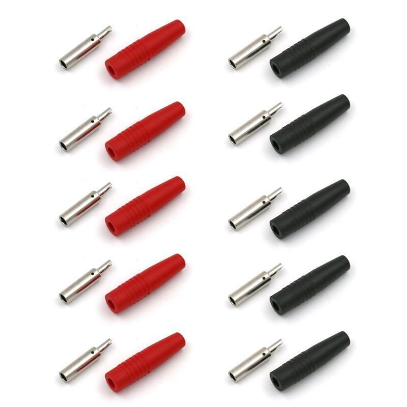 4mm Insulated Female Banana Plug Connectors Wire Solder Connector Solder Type