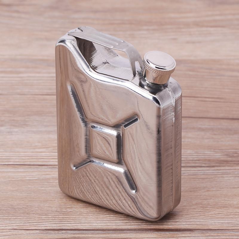 5oz Stainless Steel Jerry Can Hip Flask Liquor Whisky Pocket Bottle Men Gift