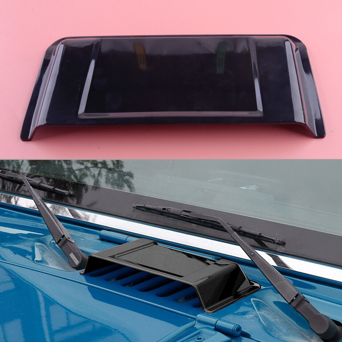 Hood Scoop Air Vent Cover Intake Cap Trim Fit For Jeep Wrangler JK TJ 1997-2017
