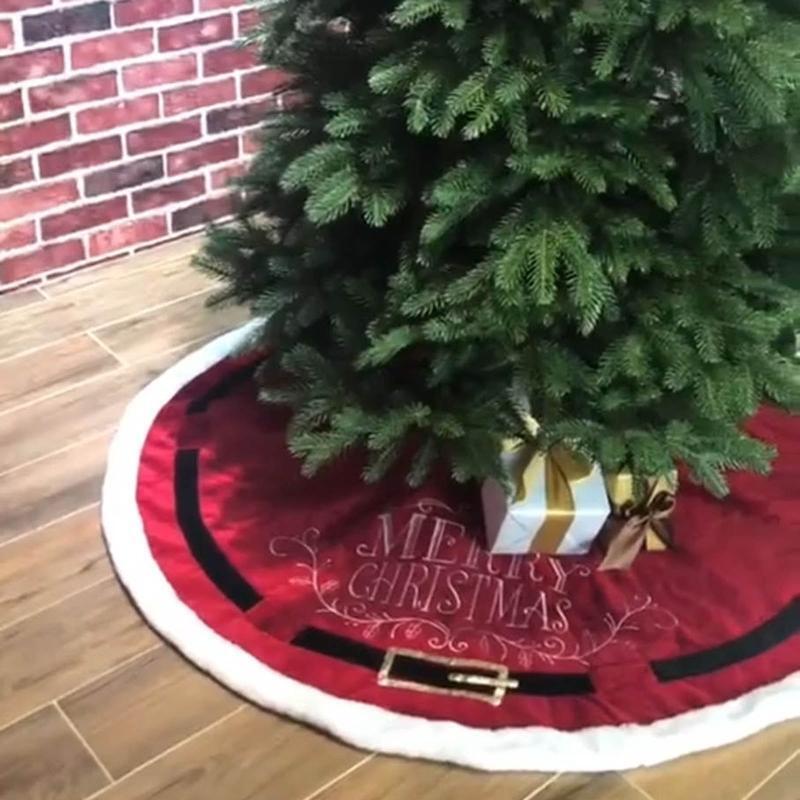 Merry Christmas Tree Skirt 48inch Large Size Home Festival Party Decoration Gift