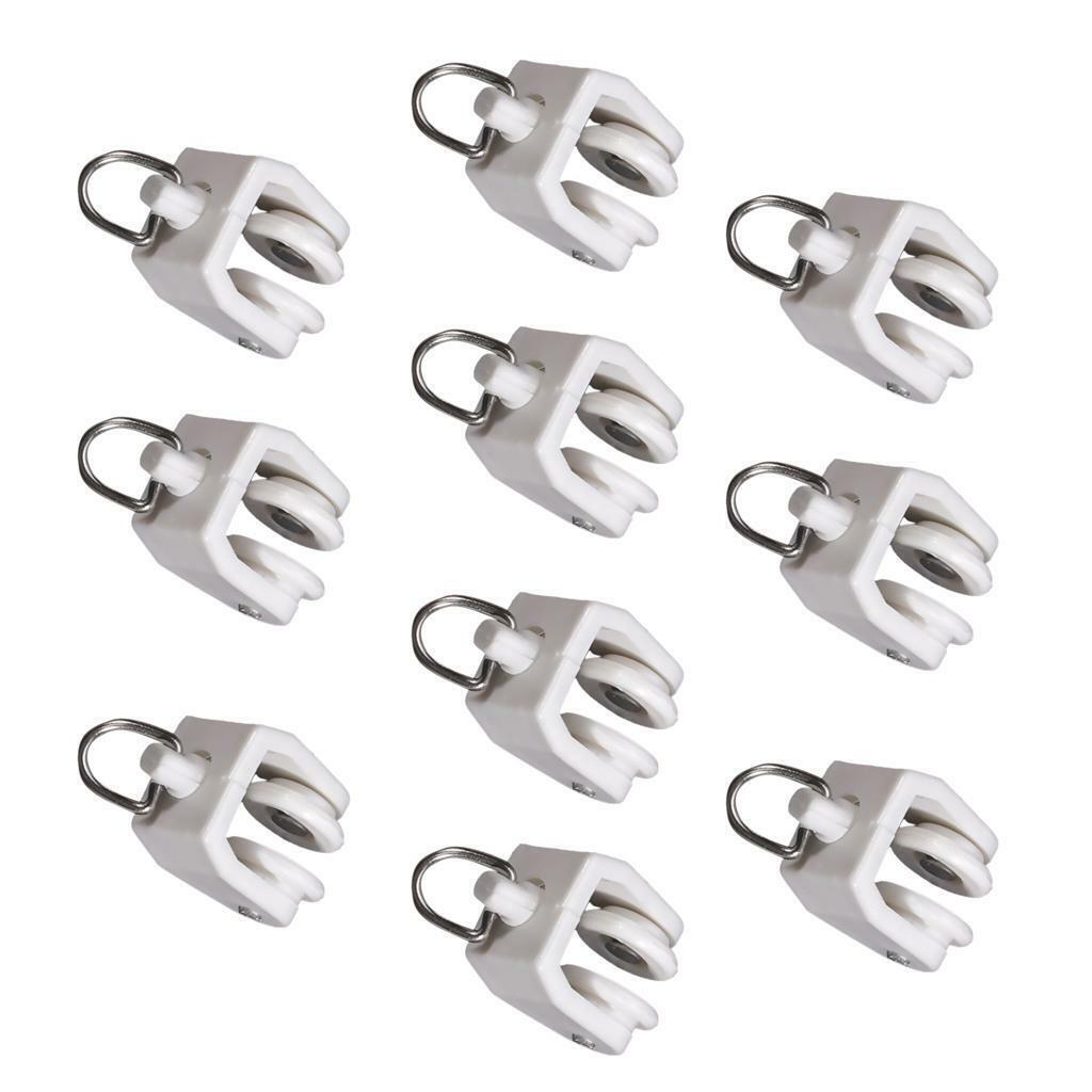 10 Pieces Curtain Track Glider Drape  Carrier for Bathroom Hotel