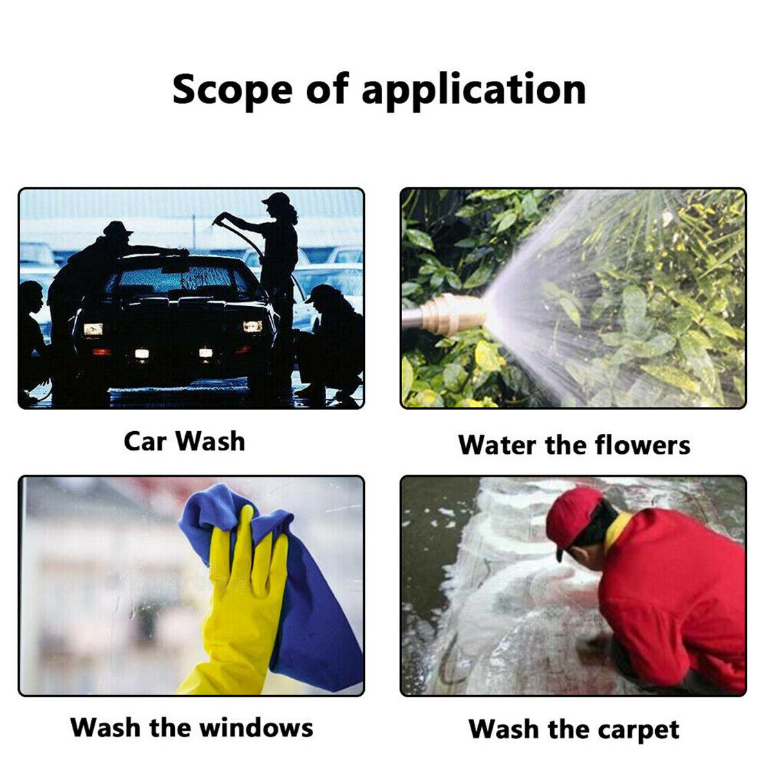 High Pressure Water Spray Nozzle Tool For Garden Lawn Spraying Car Washing