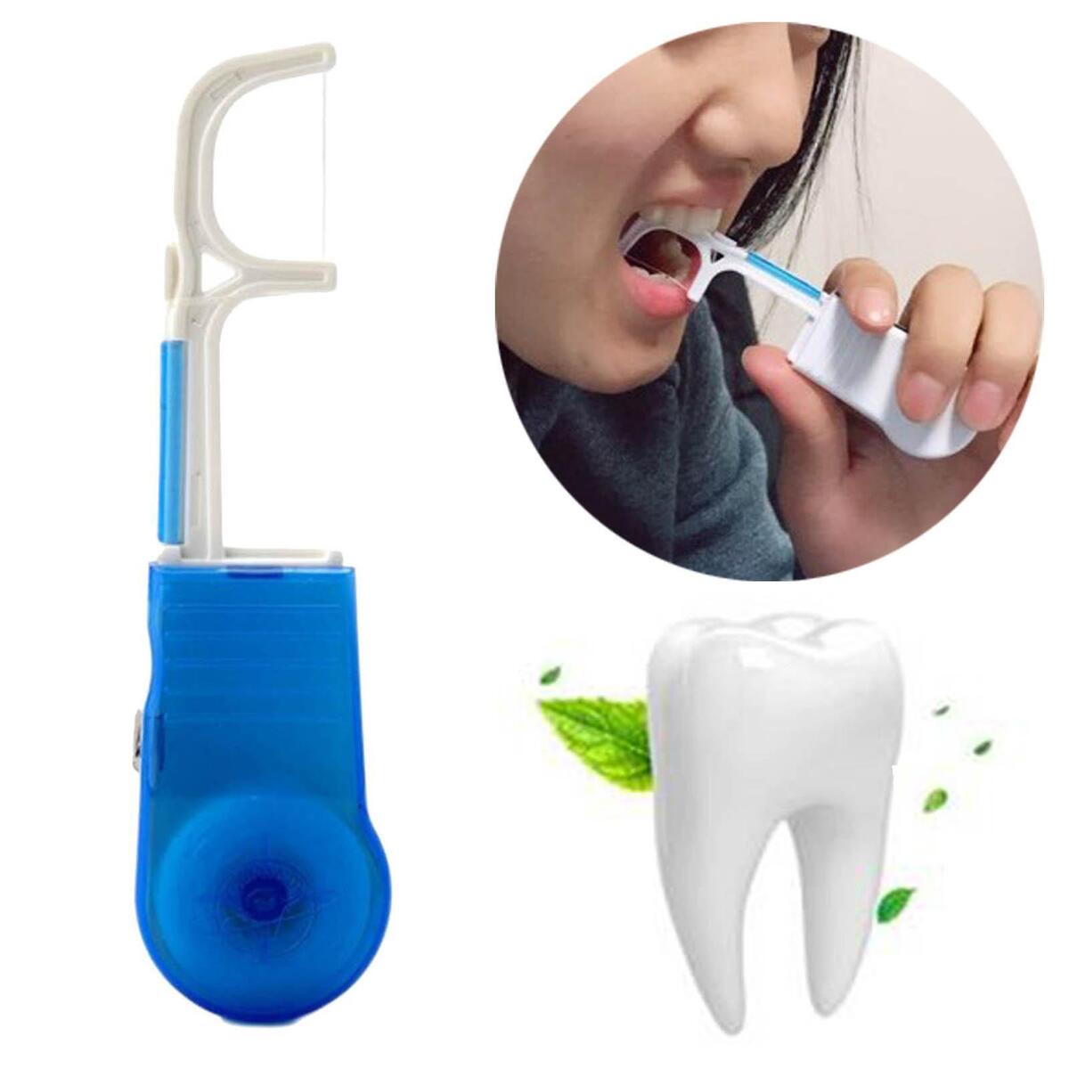 Floss Holder, Replacement Rack with 30M Floss Built in Wire Flosser Replaceable