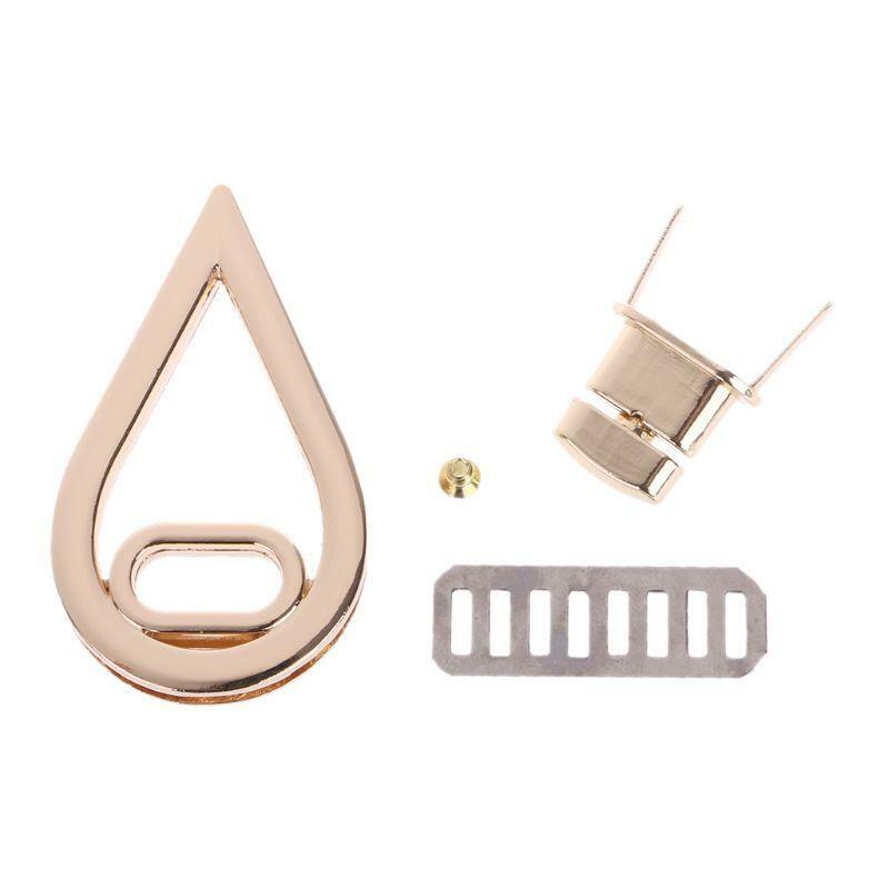 Water Drop Shape Clasp Turn Lock Twist Locks DIY Leather Handbag Bag Hardware