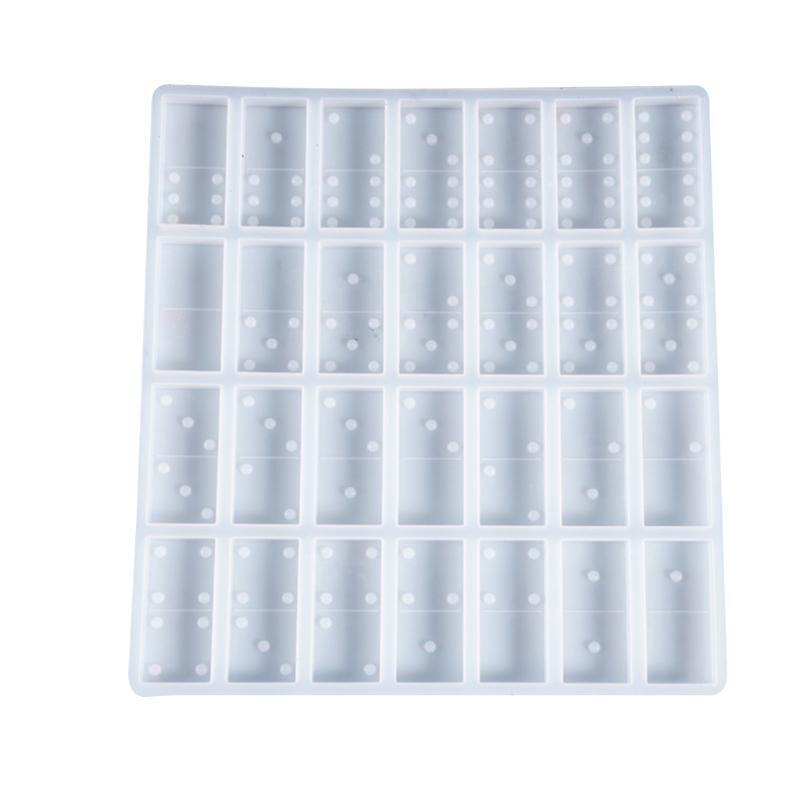 28 Cavities Dominoe Games Mold DIY Crafts Handmade Jumbo Silicone Dominoes Mold