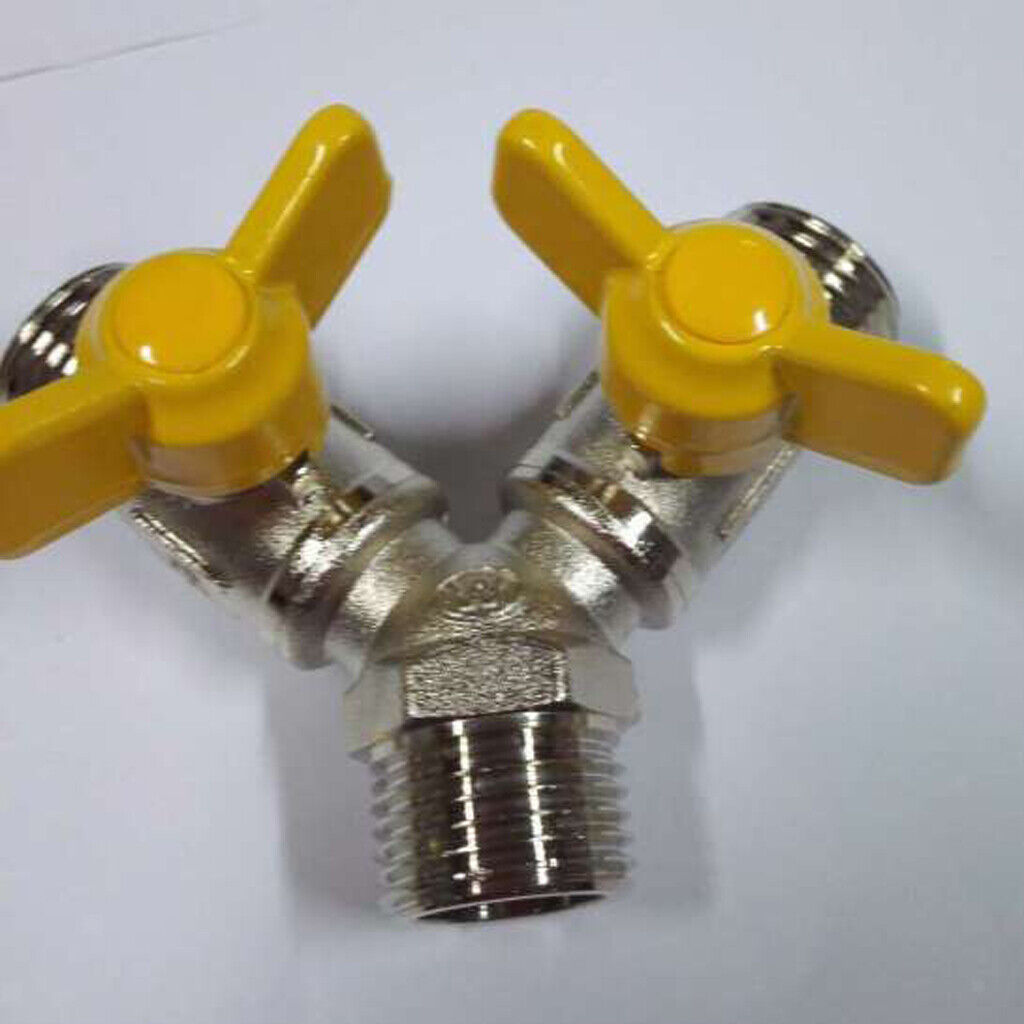 Gas Pipeline Valve  Gas LPG Tube Hose Adapter Y Piece Splitter Connector