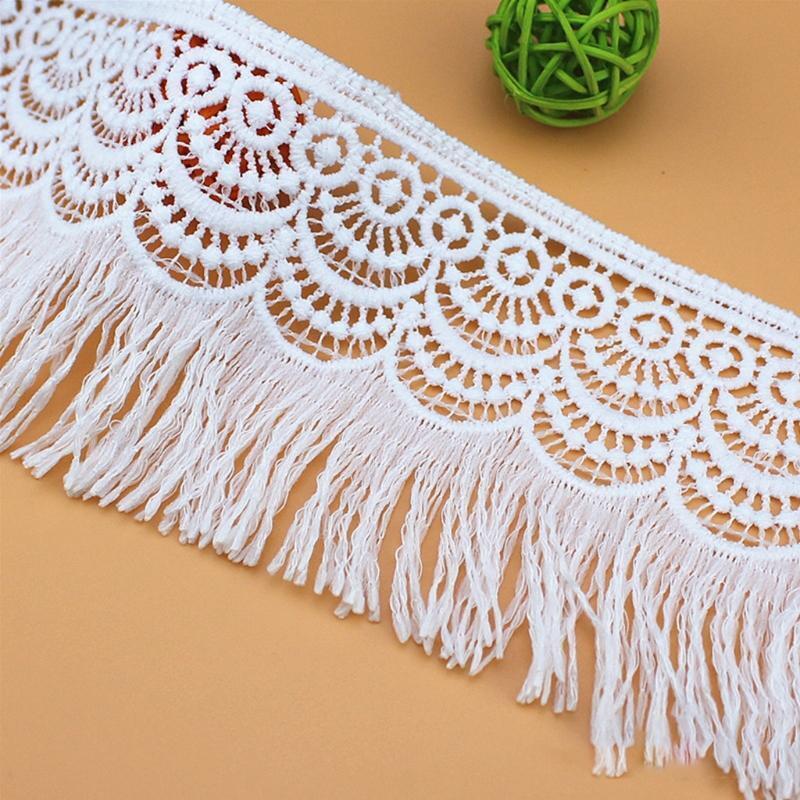 Europe Flower Pattern Inelastic Embroidery Lace Trim Curtain Tablecloth Cover