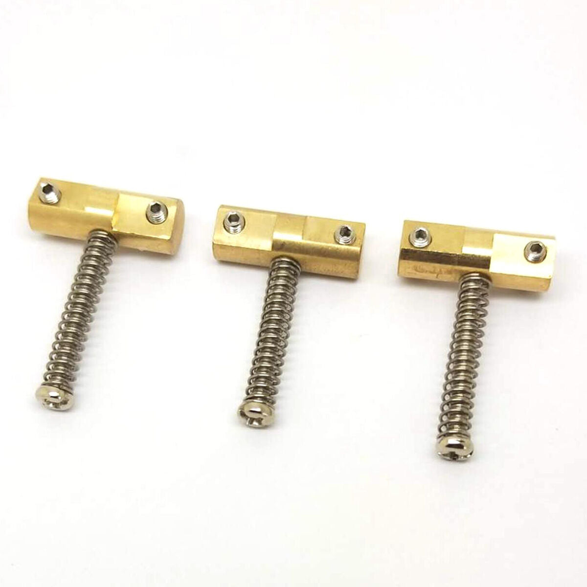 Set of 3   Brass Fixed Guitar Bridge Saddles for   6 Strings