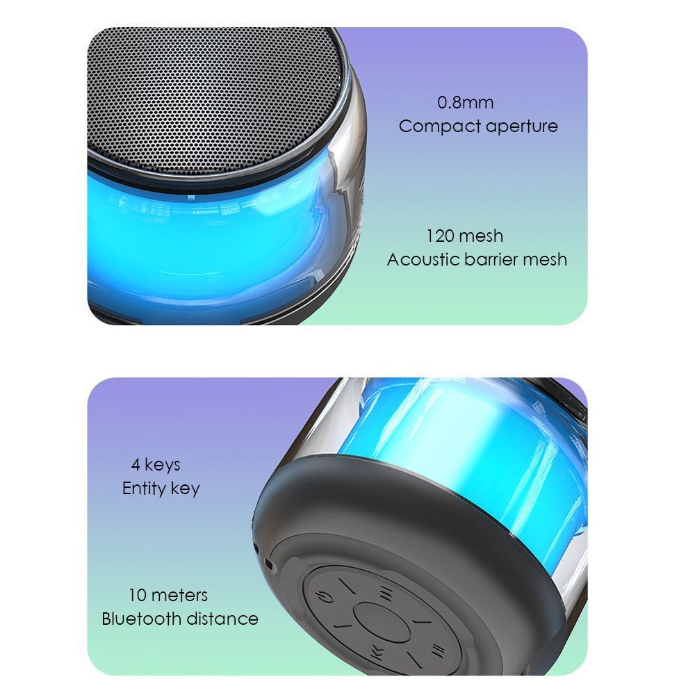 Portable Mini Bass Outdoor Stereo Sound Wireless Colorful Bluetooth Speaker
