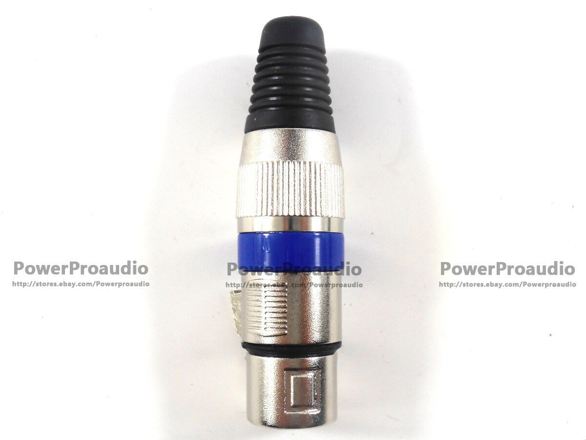 10PCS/LOT 3Pin Audio Microphone Cable Connector Male & Female MIC Blue